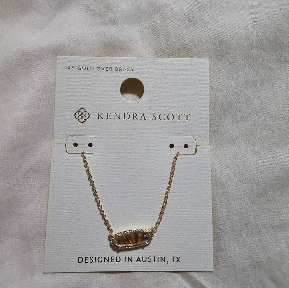 Kendra Scott Gold Pendant Necklace in Dichroic Glass